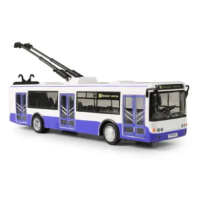 RAPPA - Trolejbus který hlásí zastávky česky 28 cm modrý