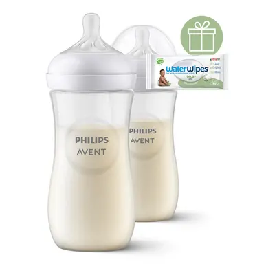 PHILIPS AVENT - Láhev Natural Response 330 ml, 3m+, 2 ks+WW Soapberry 60ks