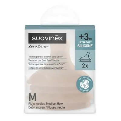 SUAVINEX - Zero Zero MEDIUM anti-koliková savička M 2 ks