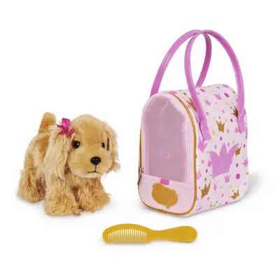 PUCCI PUPS - Pejsek hnědý v kabelce Pink Crown Glam Bag