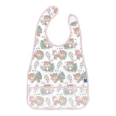 KIKKABOO - Bryndák plastový s kapsou Savanna Pattern Pink