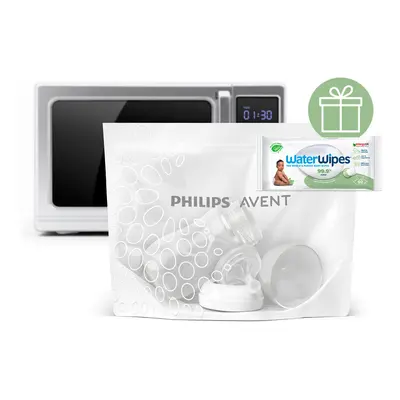 PHILIPS AVENT - Sáčky sterilizační do mikrovlnné trouby, 5 ks+WW Soapberry 60ks