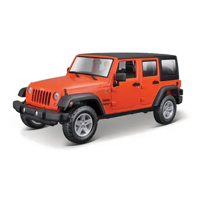 MAISTO - 2015 Jeep Wrangler Unlimited, metal oranžová, 1:24