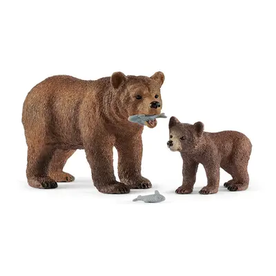 SCHLEICH - Medvědice Grizzly s mládětem