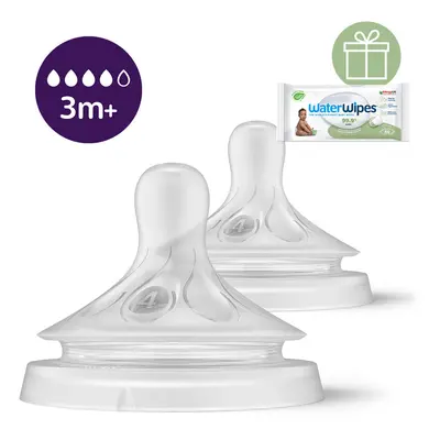 PHILIPS AVENT - Savička Natural Response 4 střední průtok 3m+, 2 ks+WW Soapberry 60ks