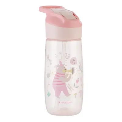 KIKKABOO - Hrnek se silikonovým pítkem 450ml 12m+ Music Fest Pink