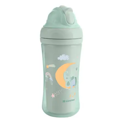 KIKKABOO - Hrnek se silikonovým brčkem 220ml 8m+ Moony me Mint