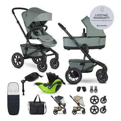 EASYWALKER - Kočárek kombinovaný Jimmey Thyme Green XXL AIR + RWS + KIDDY Evoluna i-size 2 + zák