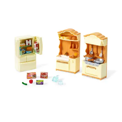 SYLVANIAN FAMILY - set - kuchyňská linka s ledničkou