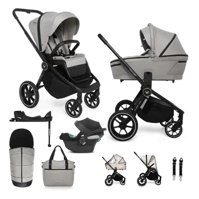 MUUVO - Kočárek kombinovaný Quick 4.0 Steel grey set 2v1 + CYBEX Aton B2 i-Size + základna