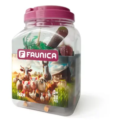 FAUNICA - Zvířátka figurky sada v MEGA tubě - Farma