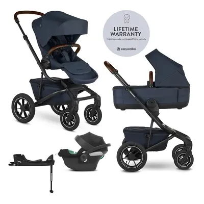 EASYWALKER - Kočárek kombinovaný Jimmey 2v1 Indigo Blue LITE AIR + CYBEX Aton B2 i-Size + základ