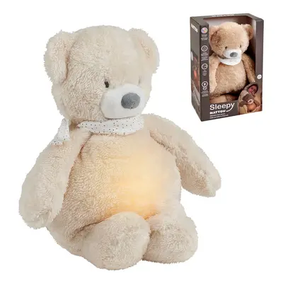 NATTOU - Usínaček plyšový hudební se světýlkem a senzorem pláče 4v1 Sleepy Bear Beige 0m+