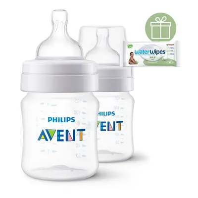 PHILIPS AVENT - Láhev Anti-colic 125ml, 0m+, 2 ks+WW Soapberry 60ks