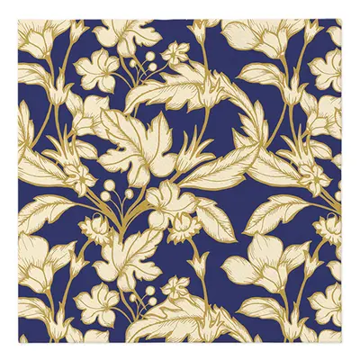 PAW - Ubrousky AIRLAID 40x40 cm - Beautiful Floral Pattern dark Blue