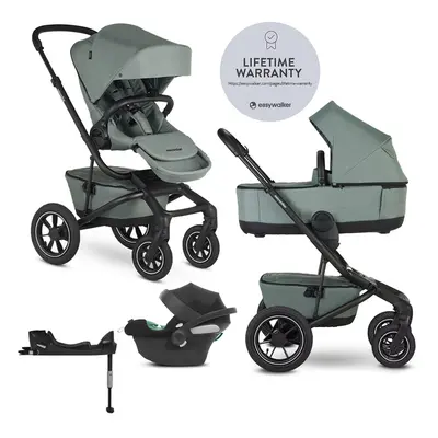 EASYWALKER - Kočárek kombinovaný Jimmey 2v1 Thyme Green LITE AIR + CYBEX Aton B2 i-Size + základ