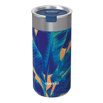 QUOKKA - Nerezový termohrnek se sítkem BLUE JUNGLE, 400ml, 40070