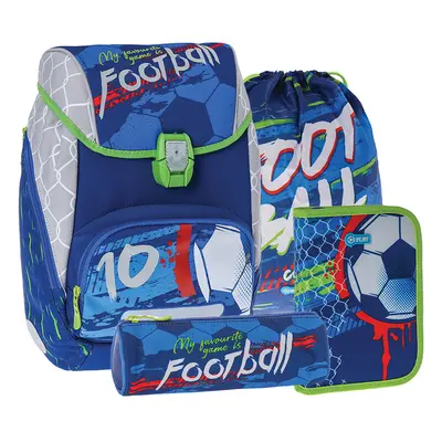 PLAY BAG - Školní batoh - 4-dílný LOGIC SET - Football 10