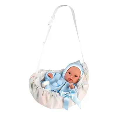 LLORENS - 63641 NEW BORN - realistická panenka miminko se zvukem a měkkým látkovým tělem 36cm