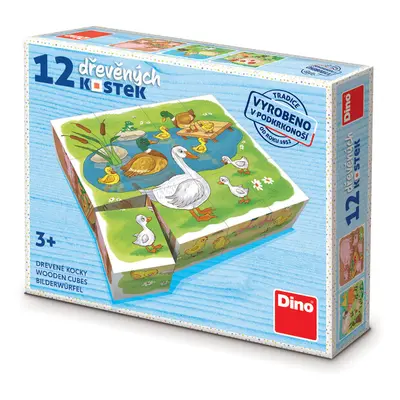 DINOTOYS - Kubus Na farmě 12 kostek