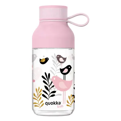 QUOKKA - Plastová láhev Ice Kids s poutkem Birds 430 ml