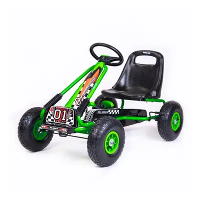 BABY MIX - Dětská šlapací motokára Go-kart Razor zelená