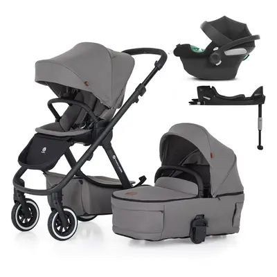 PETITE&MARS - Kočárek kombinovaný ICON 2v1 Dove Grey LITE AIR + CYBEX Aton B2 i-Size + základna