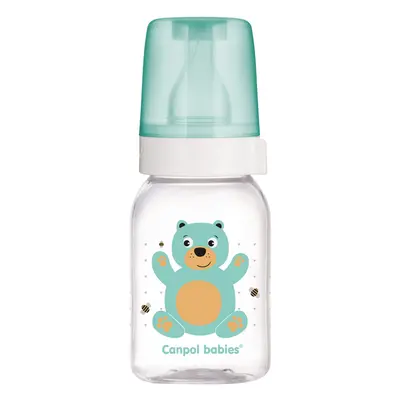 CANPOL BABIES - Láhev s potiskem CUTE ANIMALS 120ml - zelená