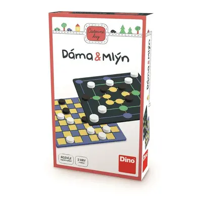 DINOTOYS - DÁMA A MLYN Cestovní hra