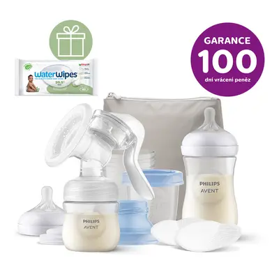 PHILIPS AVENT - Odsávačka mateřského mléka manuální, startovní sada+WW Soapberry 60ks