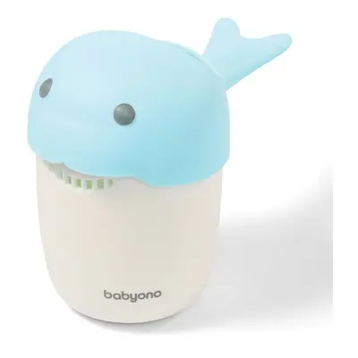 BABYONO - Nádobka na mytí hlavy WHALE modrá