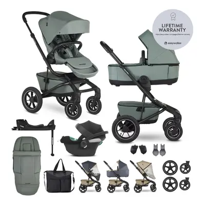 EASYWALKER - Kočárek kombinovaný Jimmey Thyme Green XXL AIR + RWS + CYBEX Aton B2 i-Size + zákla