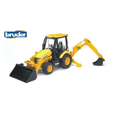 BRUDER - 02427 Traktor JCB Midi CX s čelním nakladačem a rypadlem