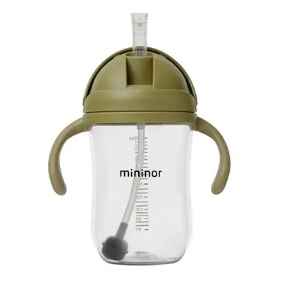 MININOR - Lahev s brčkem Tritan 330 ml Moss Green