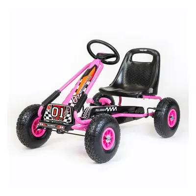 BABY MIX - Dětská šlapací motokára Go-kart Razor růžová