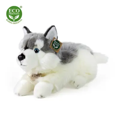 RAPPA - Plyšový pes husky ležící 30 cm ECO-FRIENDLY