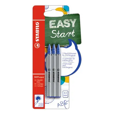 STABILO - Náplň do kuličkového pera EASY original 0,3 mm - modrá 3ks/blistr