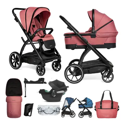 MUUVO - Kočárek kombinovaný Trick set 2v1 Pure pink + CYBEX Aton B2 i-Size + základna