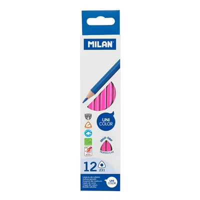 MILAN - Pastelky Ergo Grip trojhranné, Pink