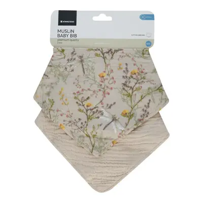 KIKKABOO - Bryndáček bandana 2ks Secret Garden Beige