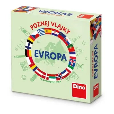 DINO - Poznej Vlajky Evropa Cestovní Hra