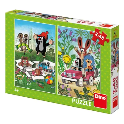 DINO - Krtek Se Raduje 2X48 Puzzle Nové