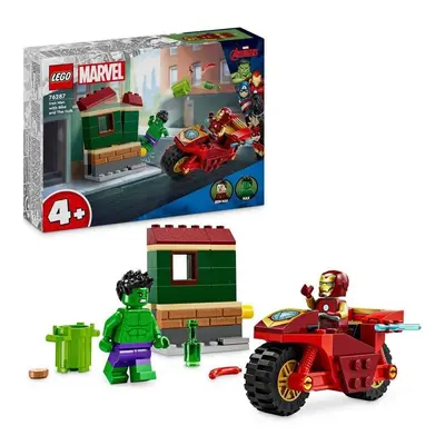 LEGO - Marvel 76287 Iron Man s motorkou a Hulkem