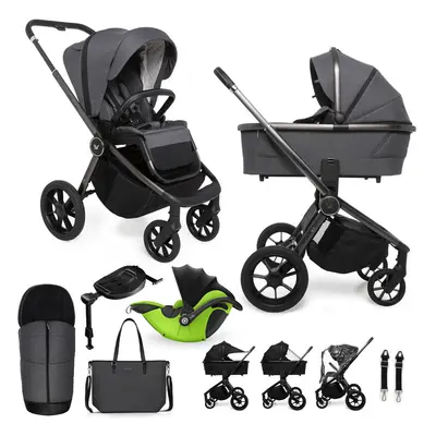 MUUVO - Kočárek kombinovaný Quick SE 2 Diamond graphite set 2v1 + KIDDY Evoluna i-size 2 + zákl