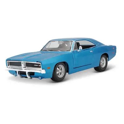 MAISTO - 1969 Dodge Charger R/T, metal modrá, 1:25