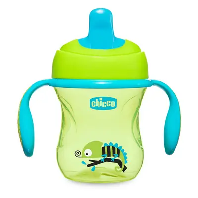 CHICCO - Hrneček Chicco Trénujeme s držadly 200 ml, zelený 6m+