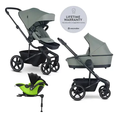 EASYWALKER - Kočárek kombinovaný Harvey? 2v1 Agave Green LITE RWS + KIDDY Evoluna i-size 2 + zák