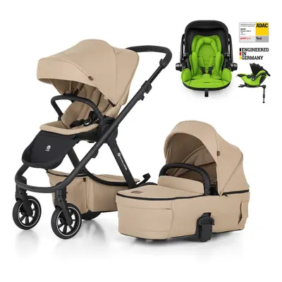 PETITE&MARS - Kočárek kombinovaný ICON 2v1 Mocha Beige LITE RWS + KIDDY Evoluna i-size 2 + zákla