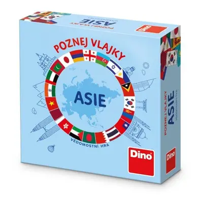 DINO - Poznej Vlajky Asie Cestovní Hra