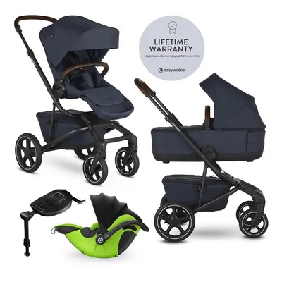 EASYWALKER - Kočárek kombinovaný Jimmey 2v1 Indigo Blue LITE RWS + KIDDY Evoluna i-size 2 + zákl